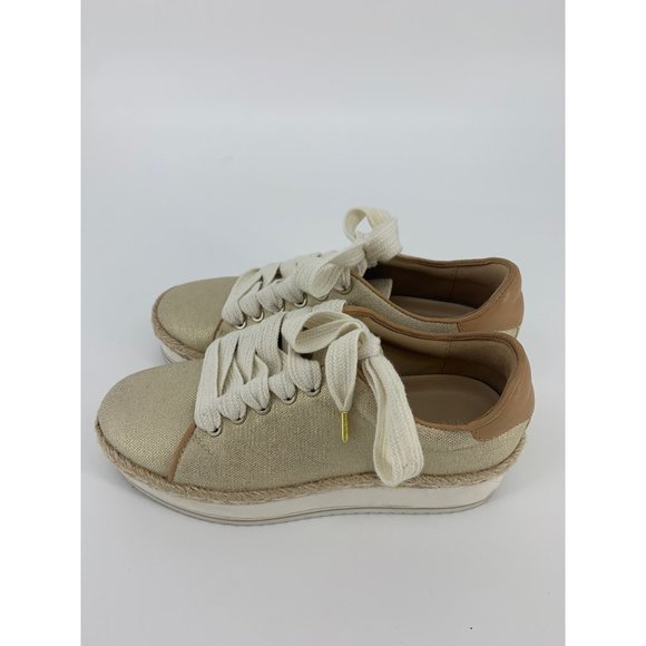 Nine West Evie Gold Platform Sneakers Size 7 - Picture 4 of 4